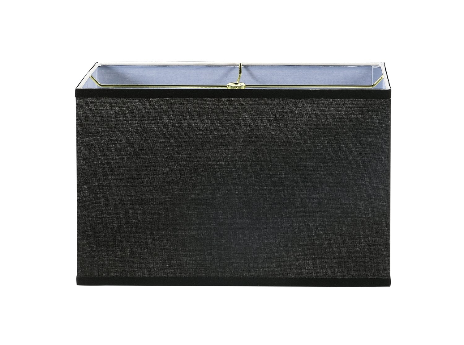Aspen Creative 36008 Transitional Rectangular Hardback Shape Spider Construction Lamp Shade in Black, 8" + 16" wide, (8" + 16") x (8" + 16") x 10"