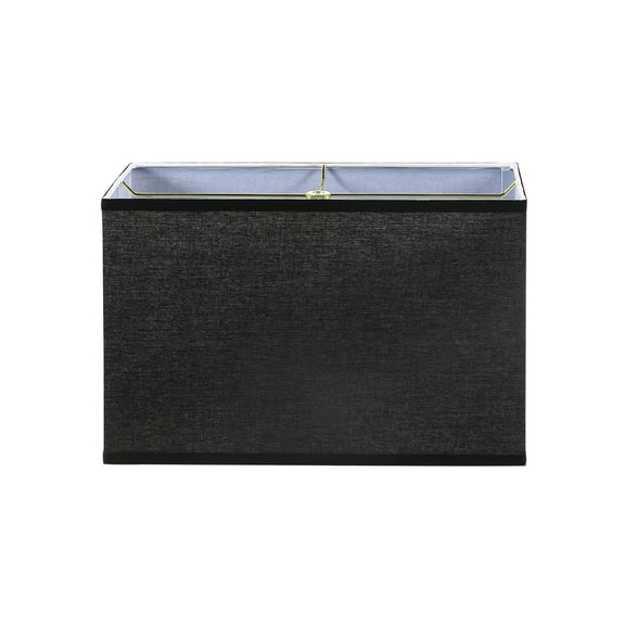 Aspen Creative 36008 Transitional Rectangular Hardback Shape Spider Construction Lamp Shade in Black, 8" + 16" wide, (8" + 16") x (8" + 16") x 10"
