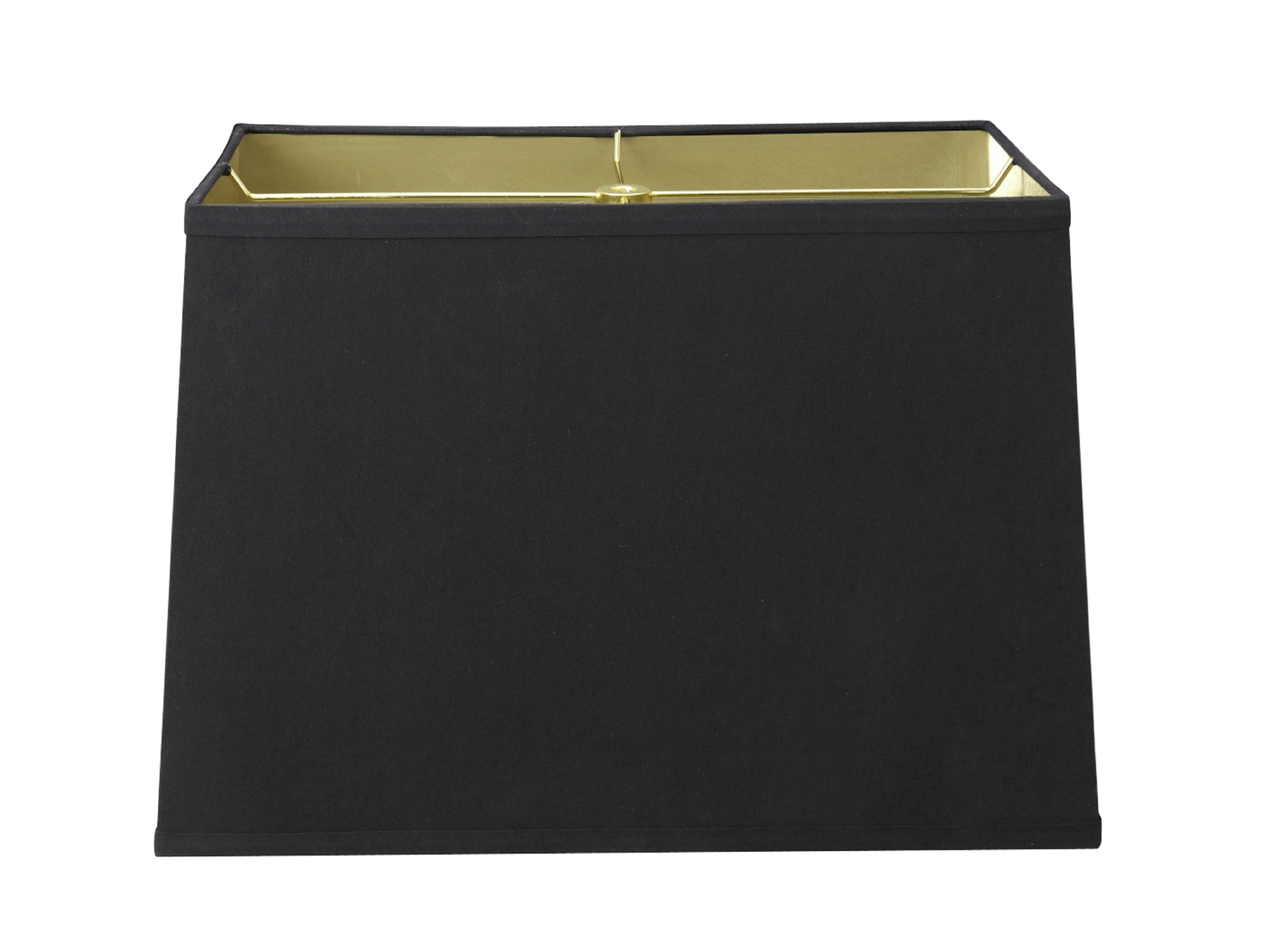 Aspen Creative 36061 Transitional Rectangle Hardback Shaped Spider Construction Lamp Shade in Black, 16" + 9" wide (14" + 7") x (16" + 9") x 11"