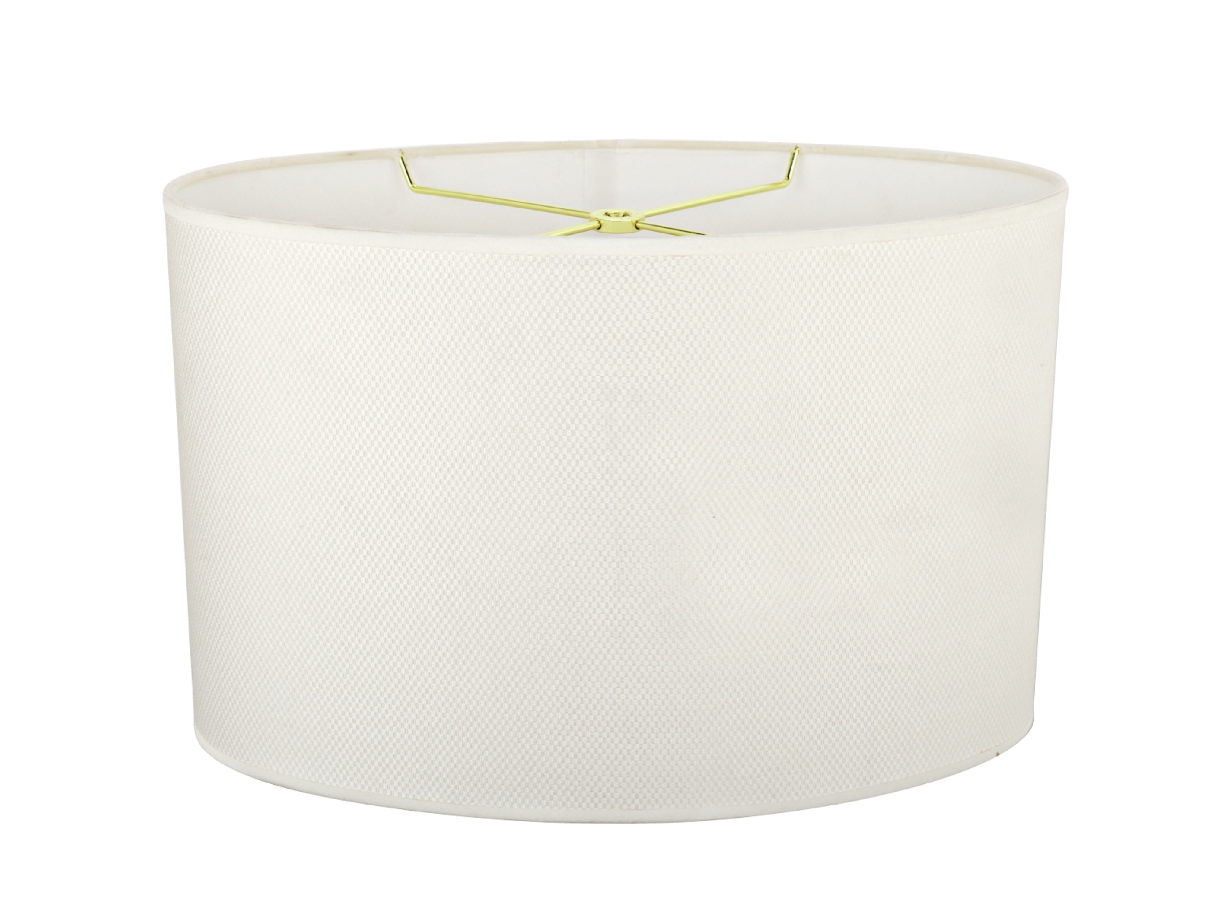Aspen Creative 37021 Transitional Oval Hardback Shaped Spider Construction Lamp Shade in Off-White, 15 1/2" wide (9" + 15 1/2") x (9" +x 15 1/2") x 10"