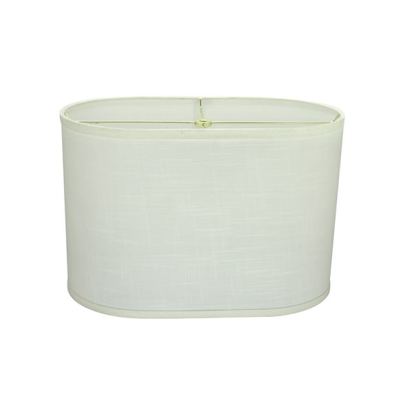 Aspen Creative 37051 Transitional Oval Hardback Shaped Spider Construction Lamp Shade in Off-White, 16 1/2" wide (9 1/2" + 16 1/2") x (9 1/2" +x 16 1/2") x 11"