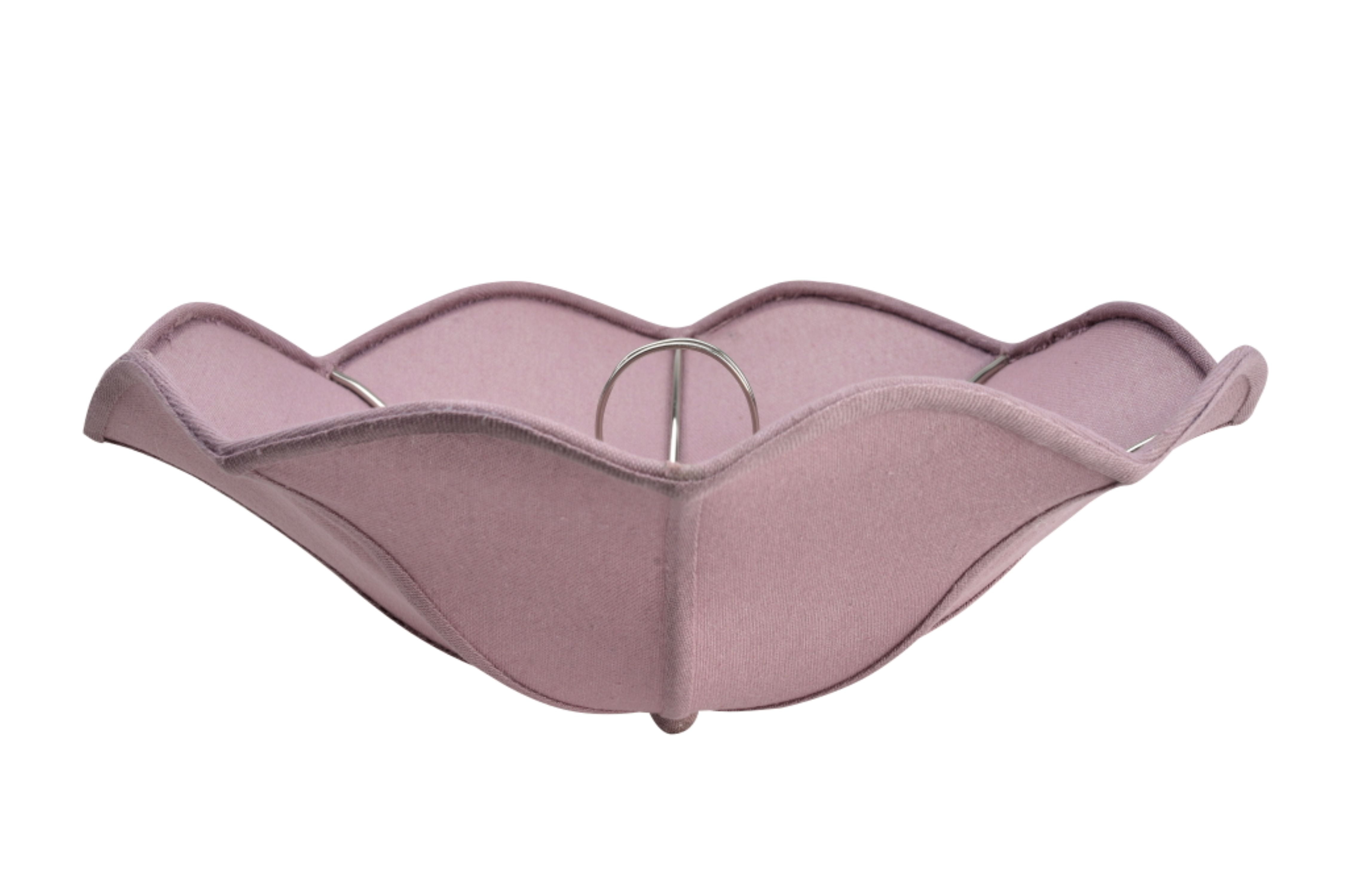 Purplish Red Faux Linen Clip-On Ceiling Lamp Shade, 13" Diameter