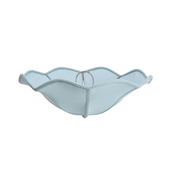 Aspen Creative 39002 Ceiling Clip-on Lamp Shade (1 Pack), Transitional Design in Light Blue, 13" diameter (13" x 5")