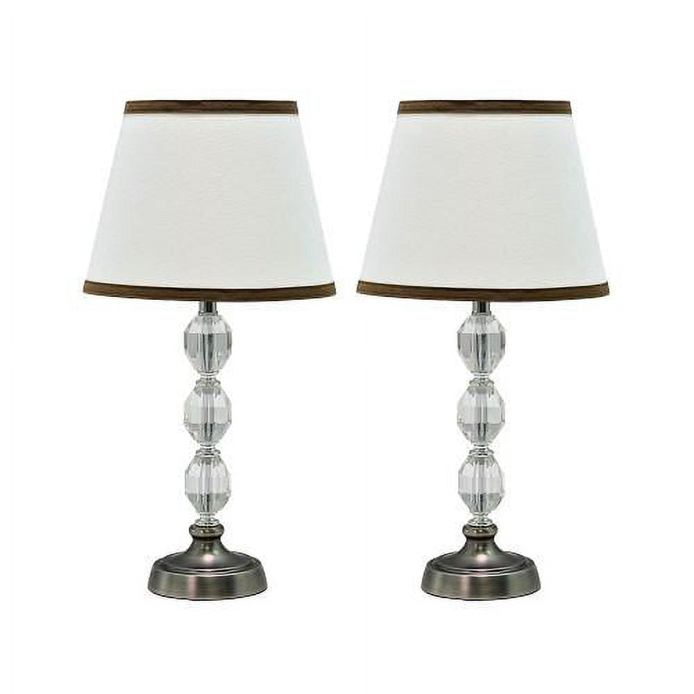 Aspen Creative 40009, Two Pack Set 17 1/2" High Transitional Crystal