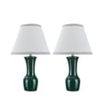 thumbnail image 1 of Aspen Creative 40066-2, Two Pack Set, 20" High, Traditional Ceramic Table Lamp, Green with Hardback Empire Shaped Lamp Shade in Off-White, 12 1/2" Wide, 1 of 4