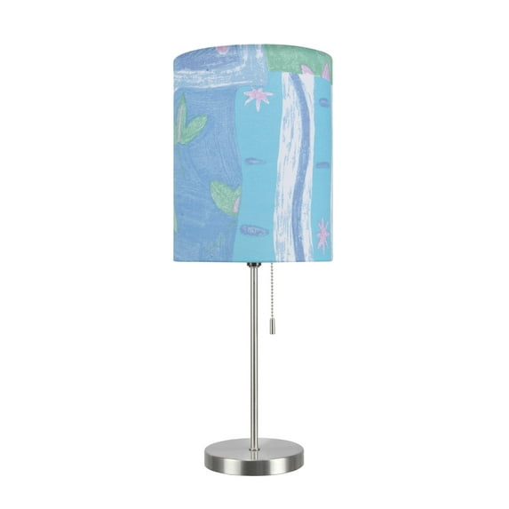 Aspen Creative 40083-5, 1-Pack Set - One-Light Candlestick Table Lamp, Contemporary Design in Satin Nickel, 19 1/2" High