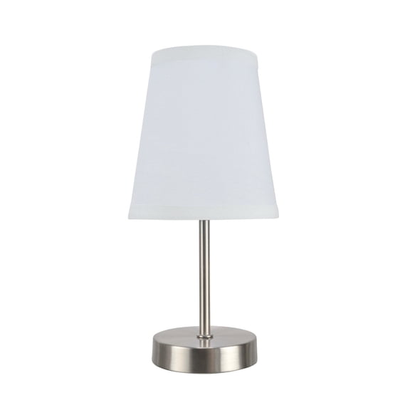 Aspen Creative 40085-1, One-Light Table Lamp, in Satin Nickel, 10" High, 1 Pack