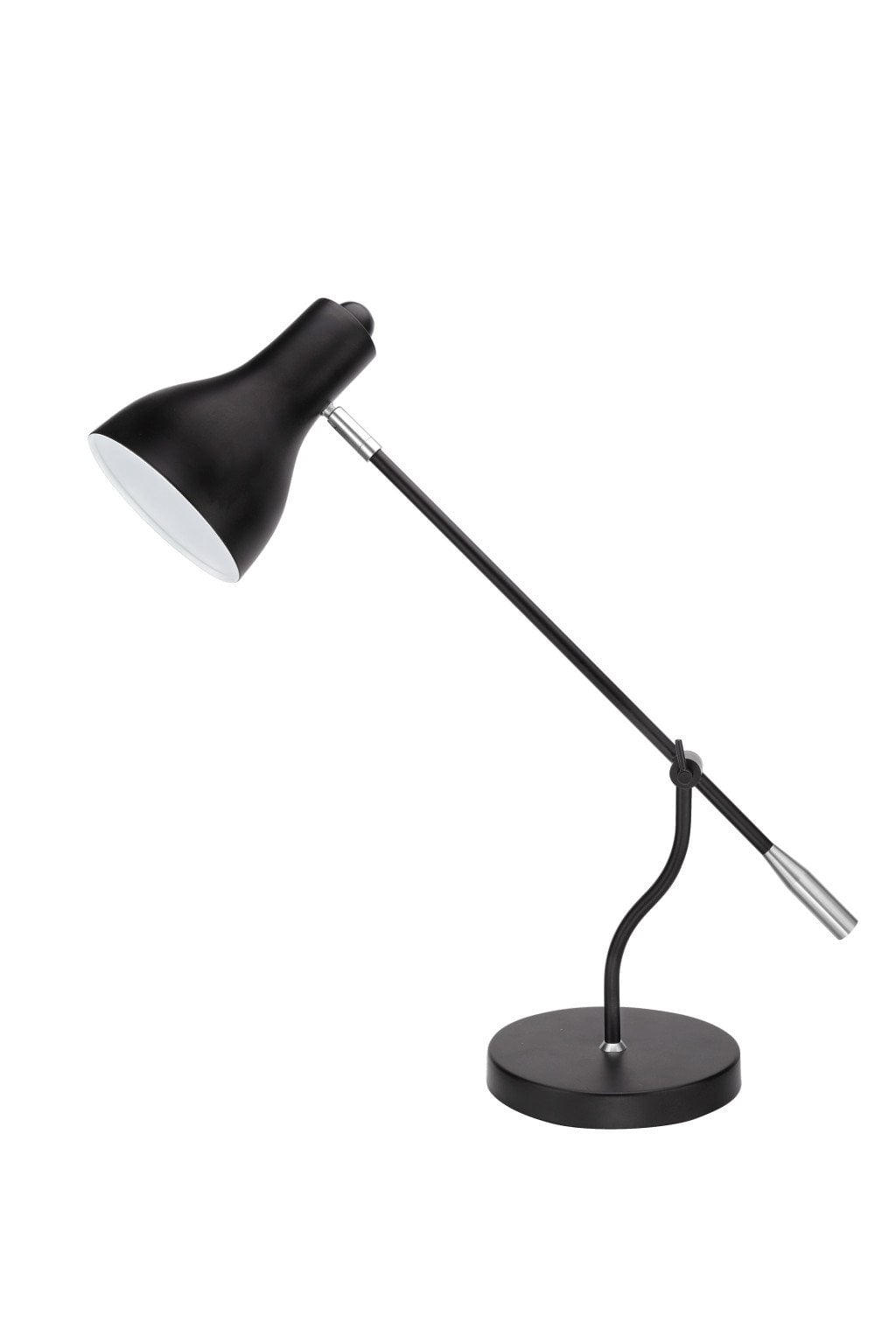 Aspen Creative 40101 Modern Desk Lamp - 24" High, Cement Grey Finish, Metal Shade, E12 Bulb (Bulb Not Included)