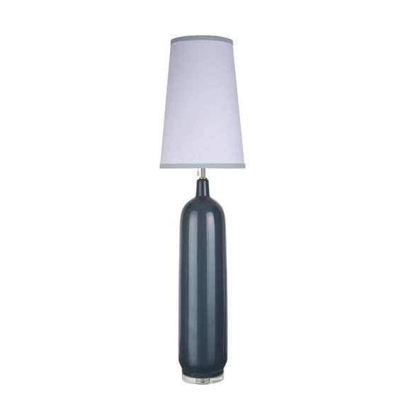 Aspen Creative 45006-2, One-Light Ceramic Floor Lamp, Transitional Design in Slate Blue, 56" High
