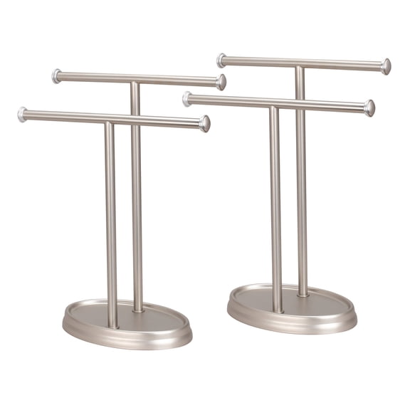 Aspen Creative 50001-2, Hand Towel Holder, Transitional Design in Satin Nickel, 13 1/2"High, 2 Pack