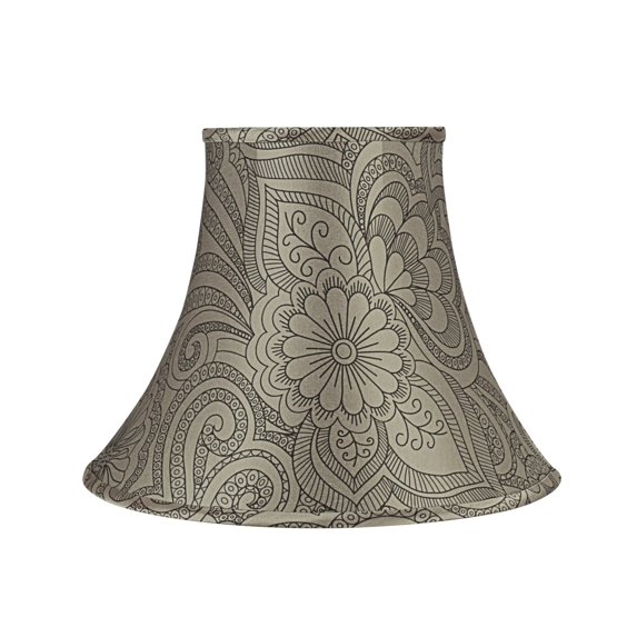 Aspen Creative 58054 Transitional Bell Shape UNO Construction Lamp Shade in Taupe, 14" Wide (7" x 14" x 11")