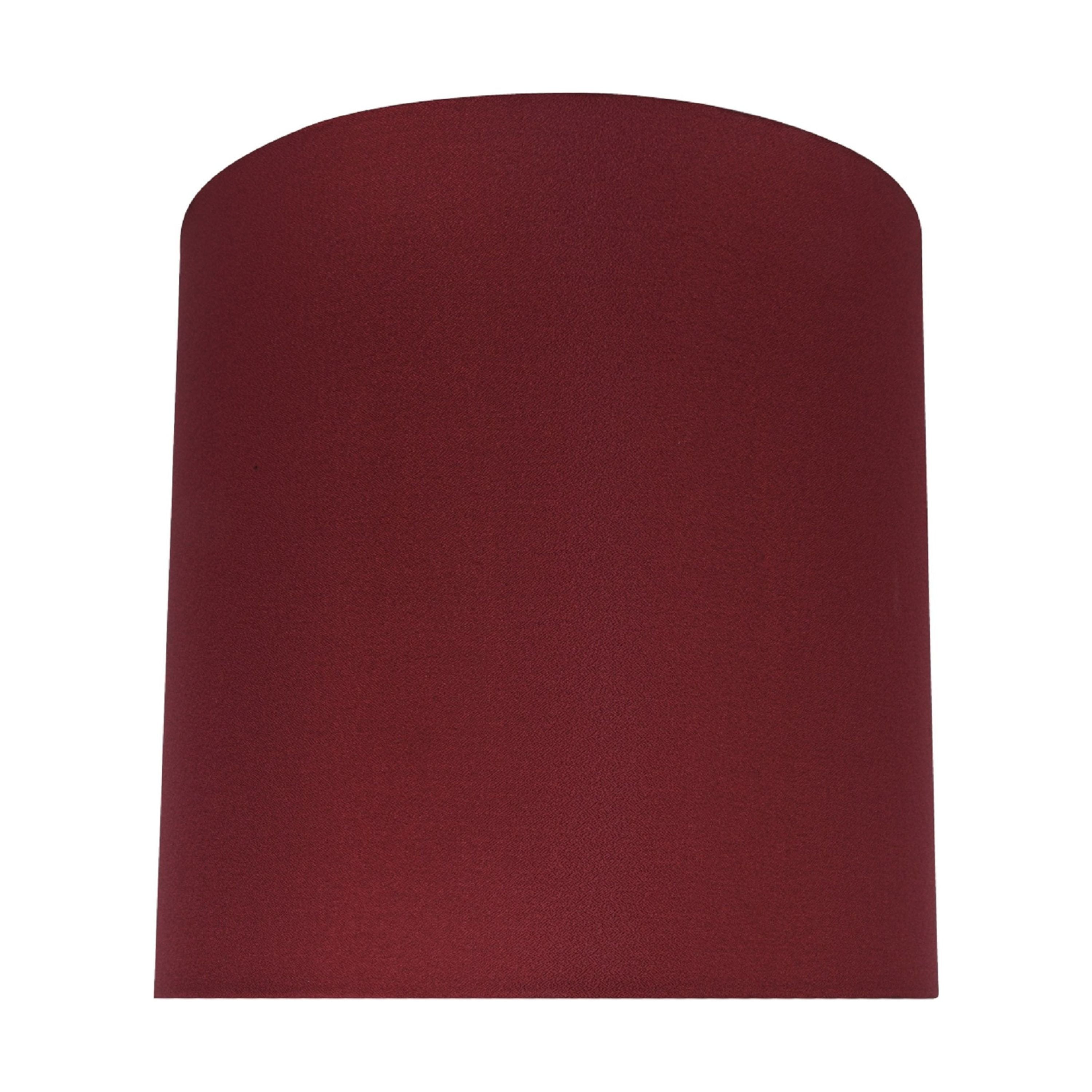 Blood Red Jacquard Textured Fabric Drum Lamp Shade, 10"