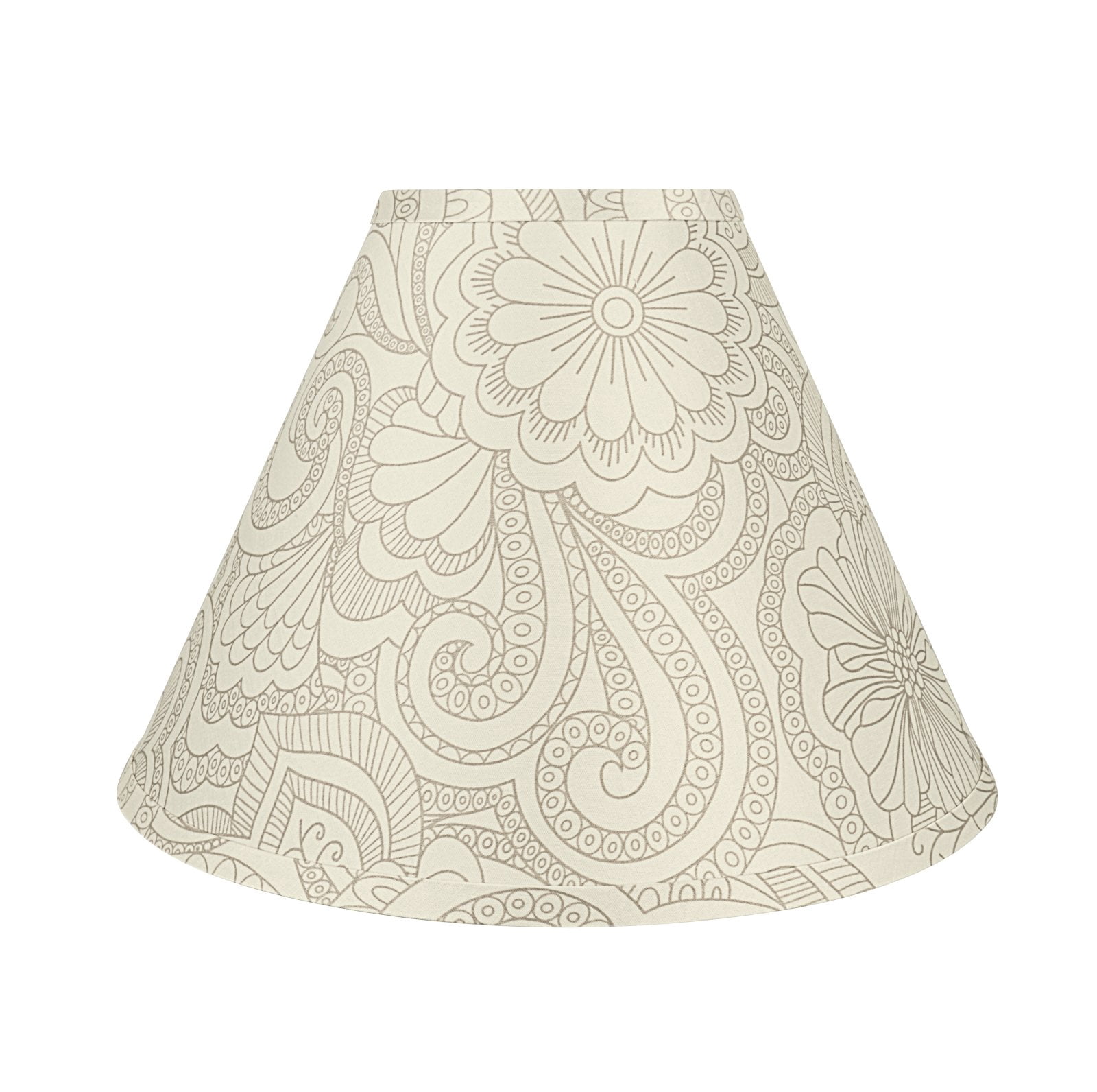 Aspen Creative 58941 Transitional Hardback Empire Shape UNO Construction Lamp Shade in White & Grey, 13" Wide (5" x 13" x 9-1/2")