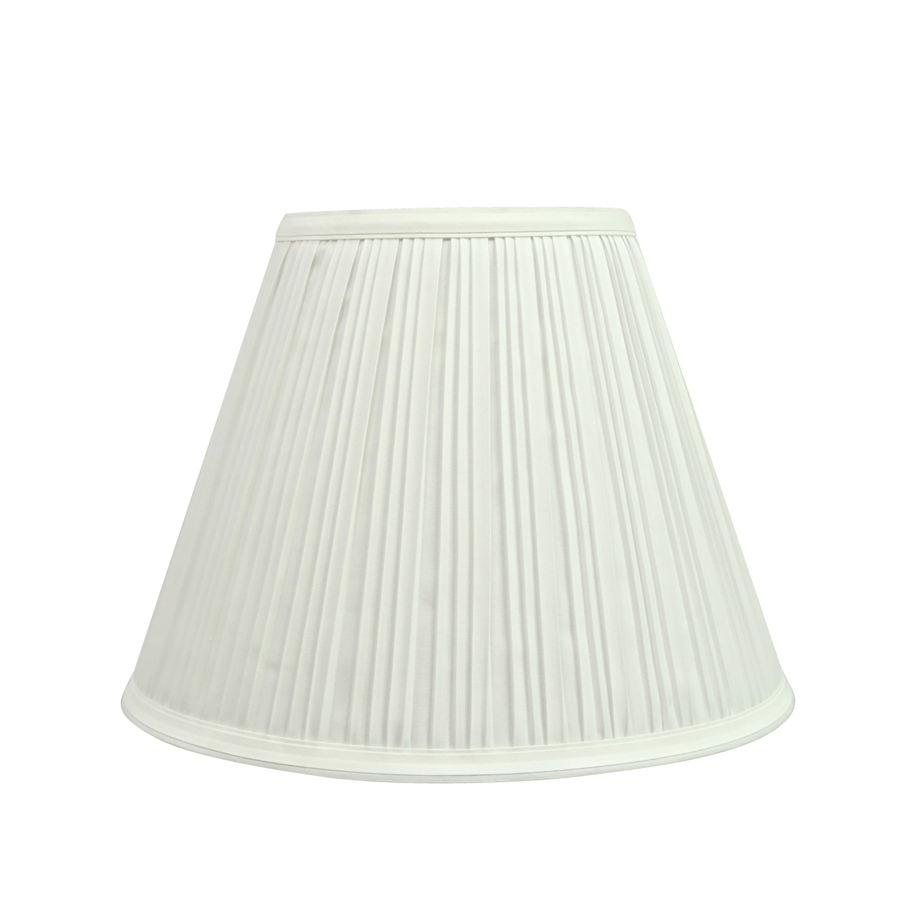 Off-White Pleated Cotton Empire Lamp Shade, 10" Wide
