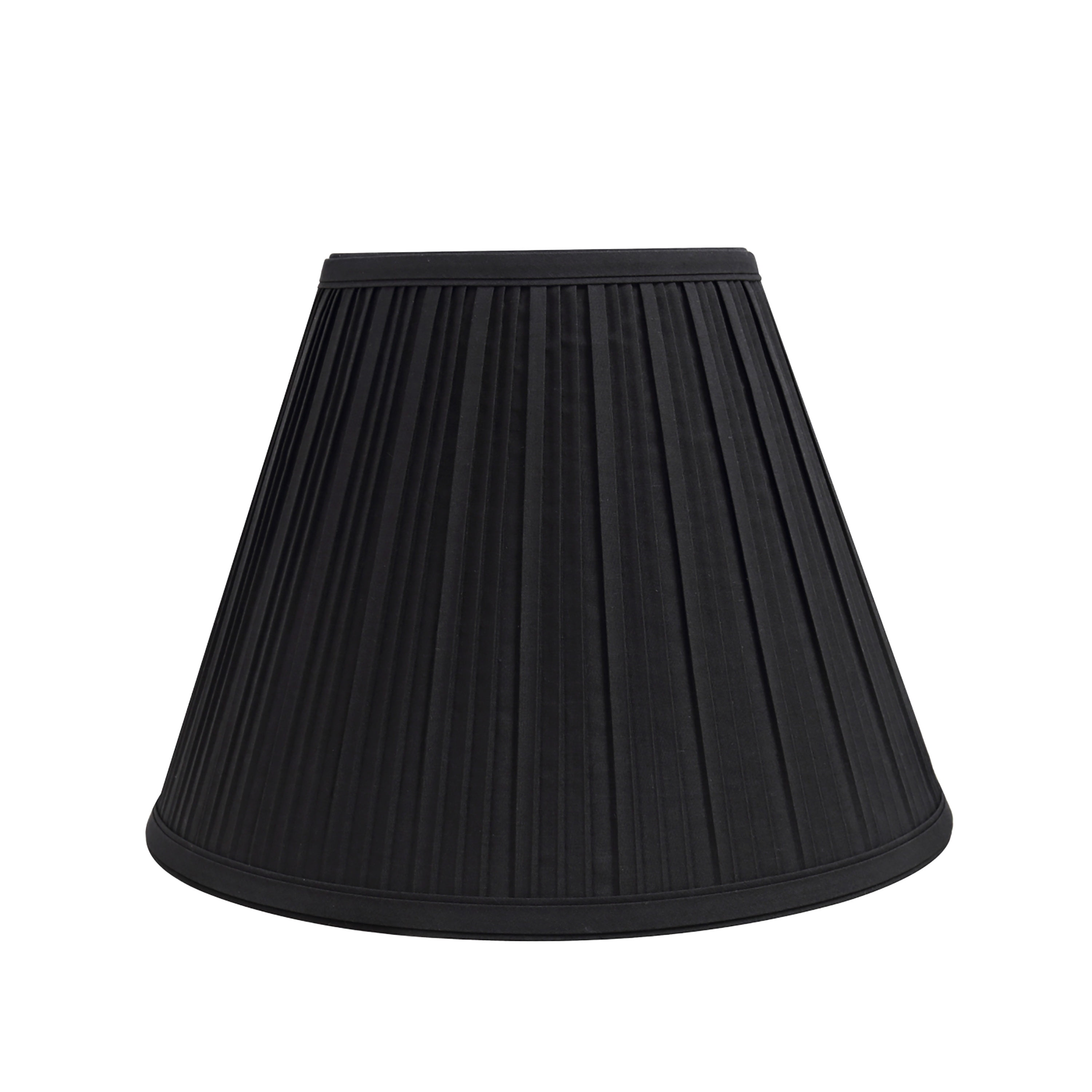 Aspen Creative 59127 Transitional Pleated Empire Shape UNO Construction Lamp Shade in Black, 12" wide (6" x 12" x 9")