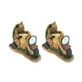 thumbnail image 1 of Aspen Creative 60901, Two Pack Set, Turtle on a Motorcycle Solar LED Accent Light Statue, 10" Length, 1 of 3