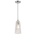 thumbnail image 1 of Aspen Creative 61046 Adjustable One-Light Hanging Mini Pendant Ceiling Light, Transitional Design in Chrome Finish, Clear Glass Shade, 5 1/2" Wide, 1 of 5
