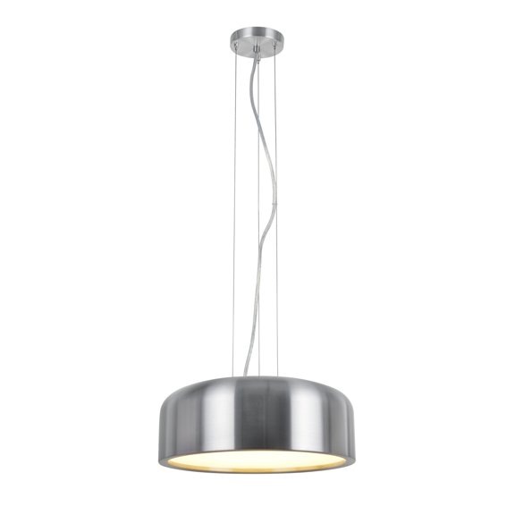 Aspen Creative 61066-1 Adjustable LED One-Light Hanging Mini Pendant Ceiling Light, Contemporary Design in Aluminum Finish, Metal Shade, 5 1/2" Wide