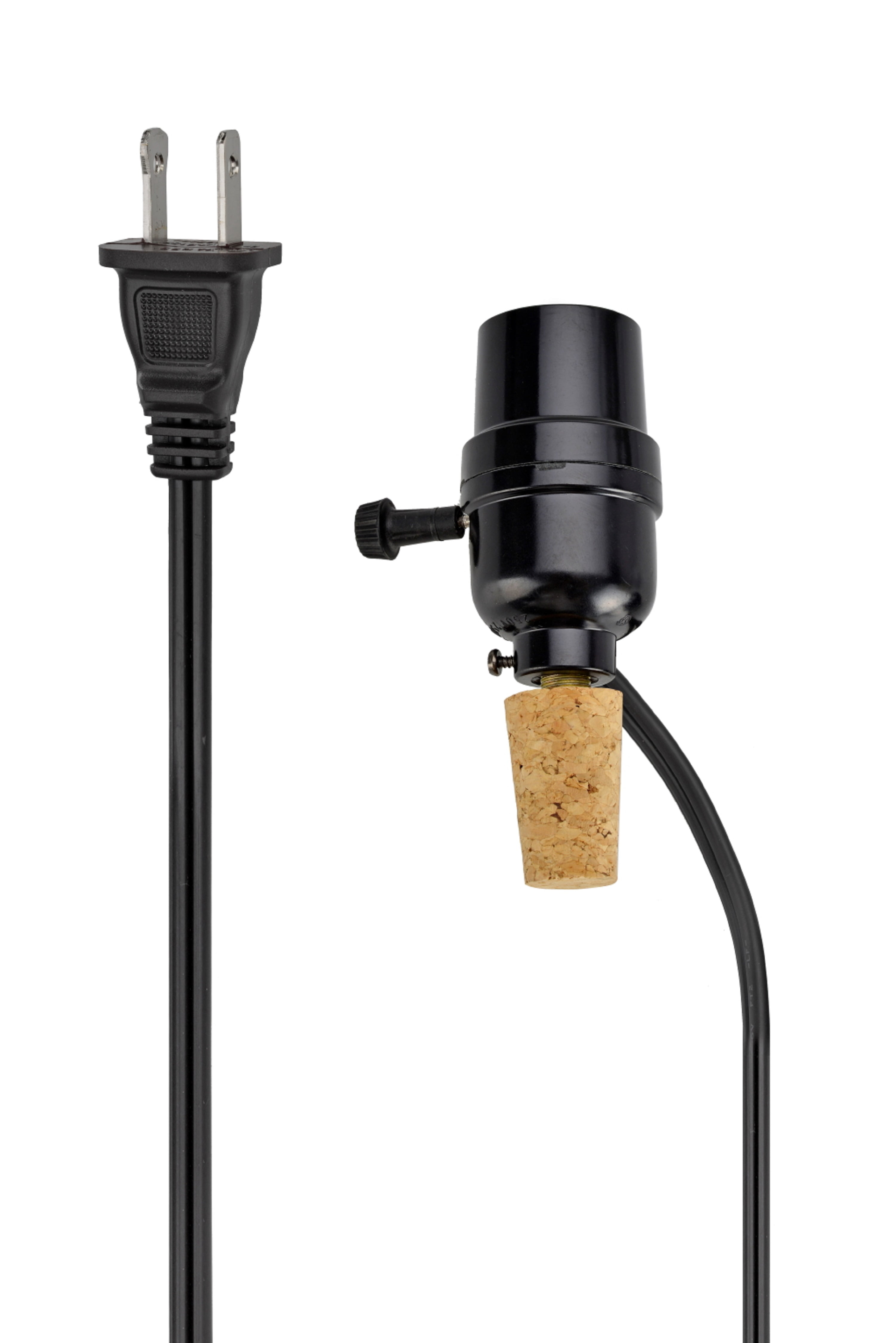 Black Portable Clip-on Wine Bottle Lamp Kit