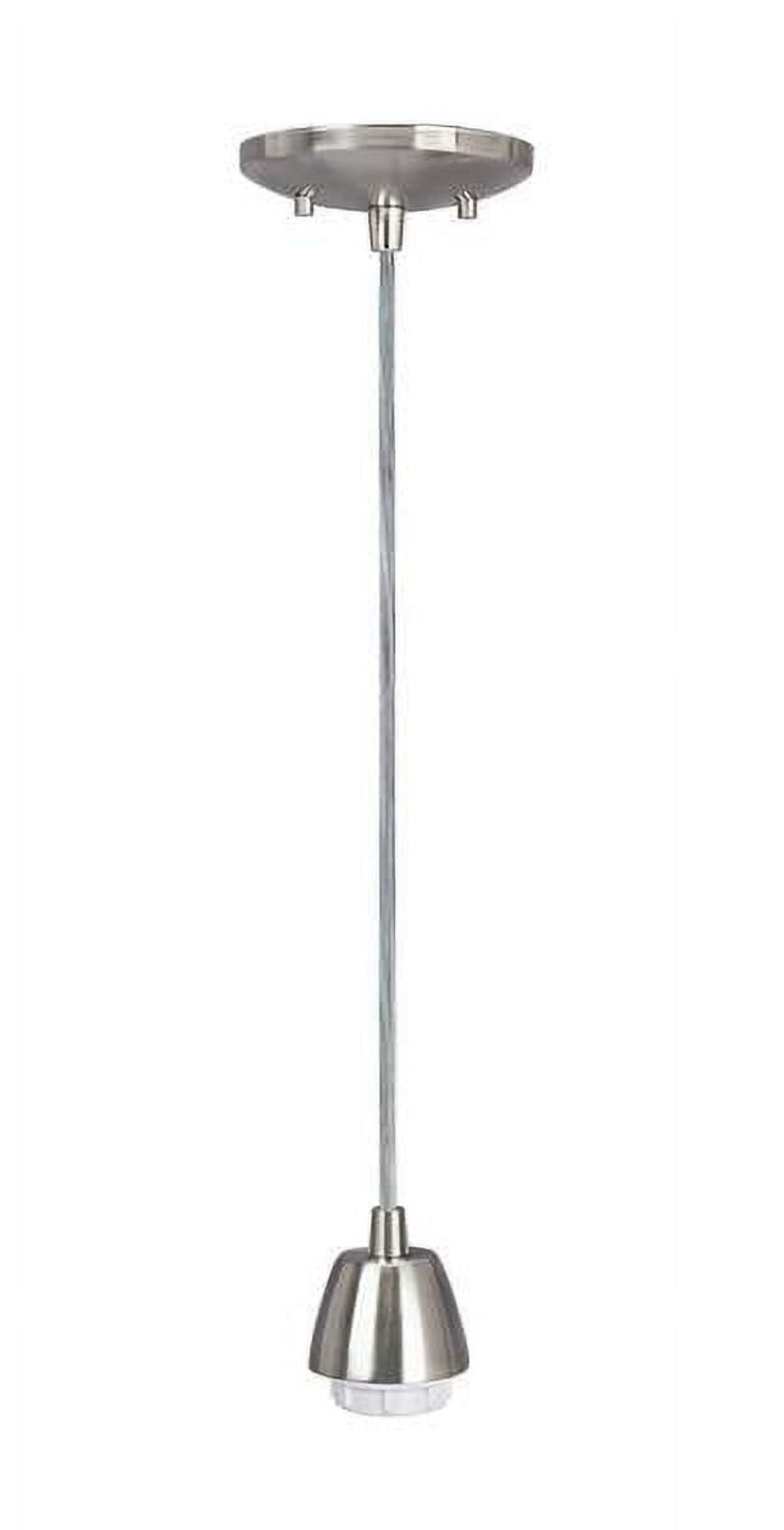 Satin Nickel Mini Pendant Light with Metal Shade