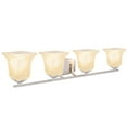 thumbnail image 1 of Aspen Creative 62164, Four-Light Metal Bathroom Vanity Wall Light Fixture, 32" Wide, Transitional Design in Brushed Nickel, 1 of 5