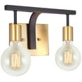 thumbnail image 1 of Aspen Creative 62175, Two-Light Metal Bathroom Vanity Wall Light Fixture, 12" Wide, Transitional Design in Bronze. Bulb Not Included, 1 of 6