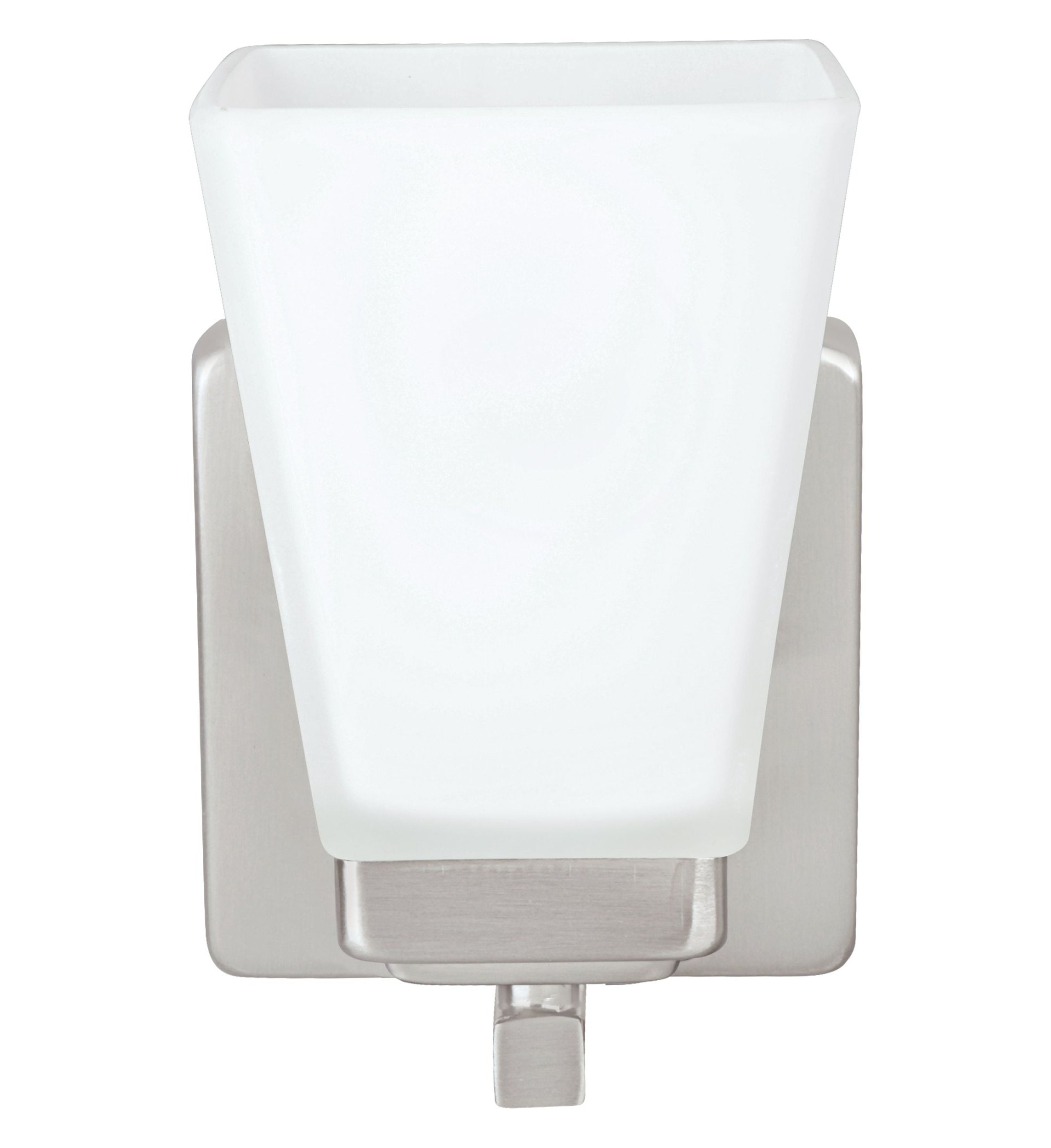 Aspen Creative 62206, One-Light Metal Bathroom Vanity Wall Light Fixture, 5" Wide, Transitional Design in Satin Nickel