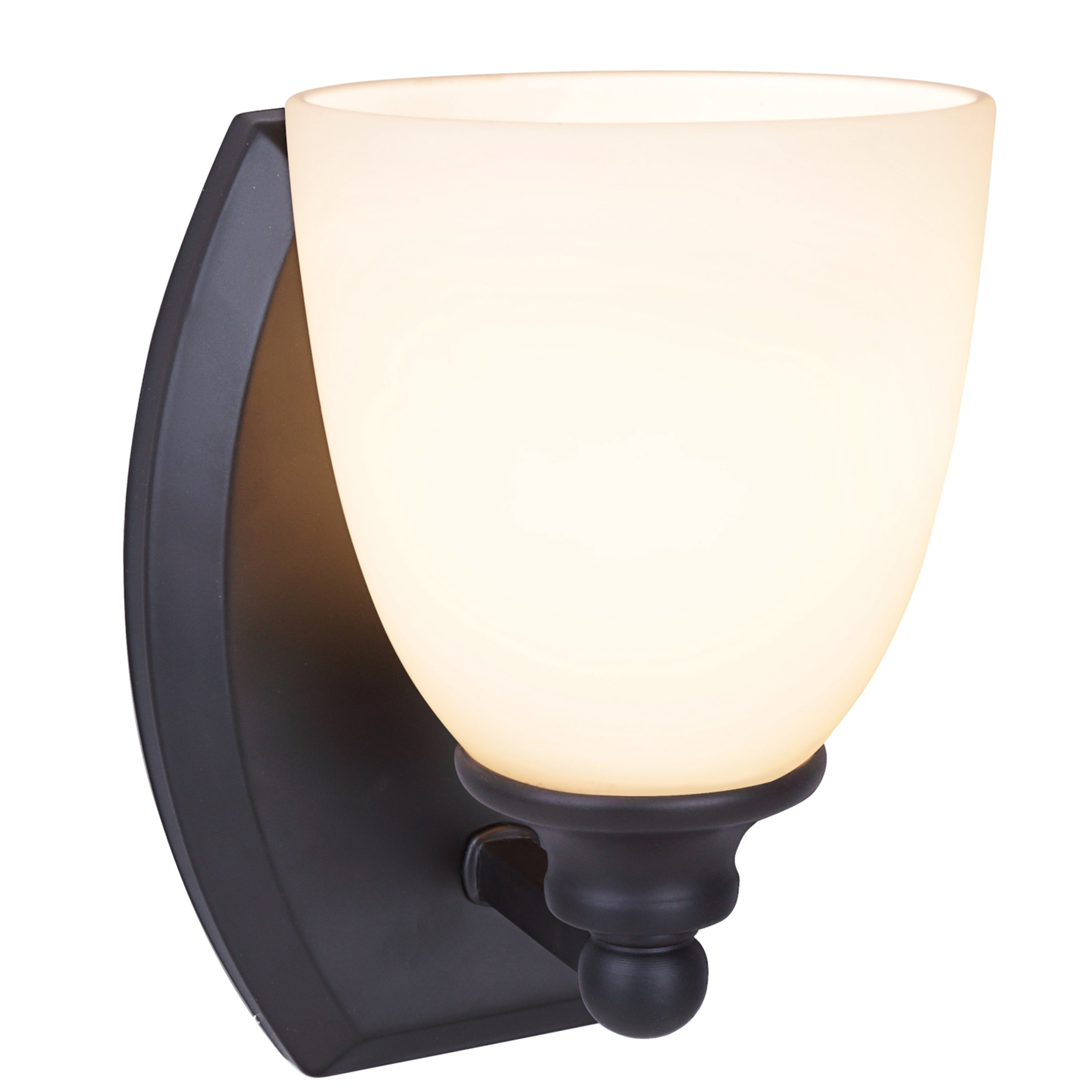 Aspen Creative 62210, One-Light Metal Bathroom Vanity Wall Light Fixture, 5-1/2" Wide, Transitional Design in Oil Rubbed Bronze