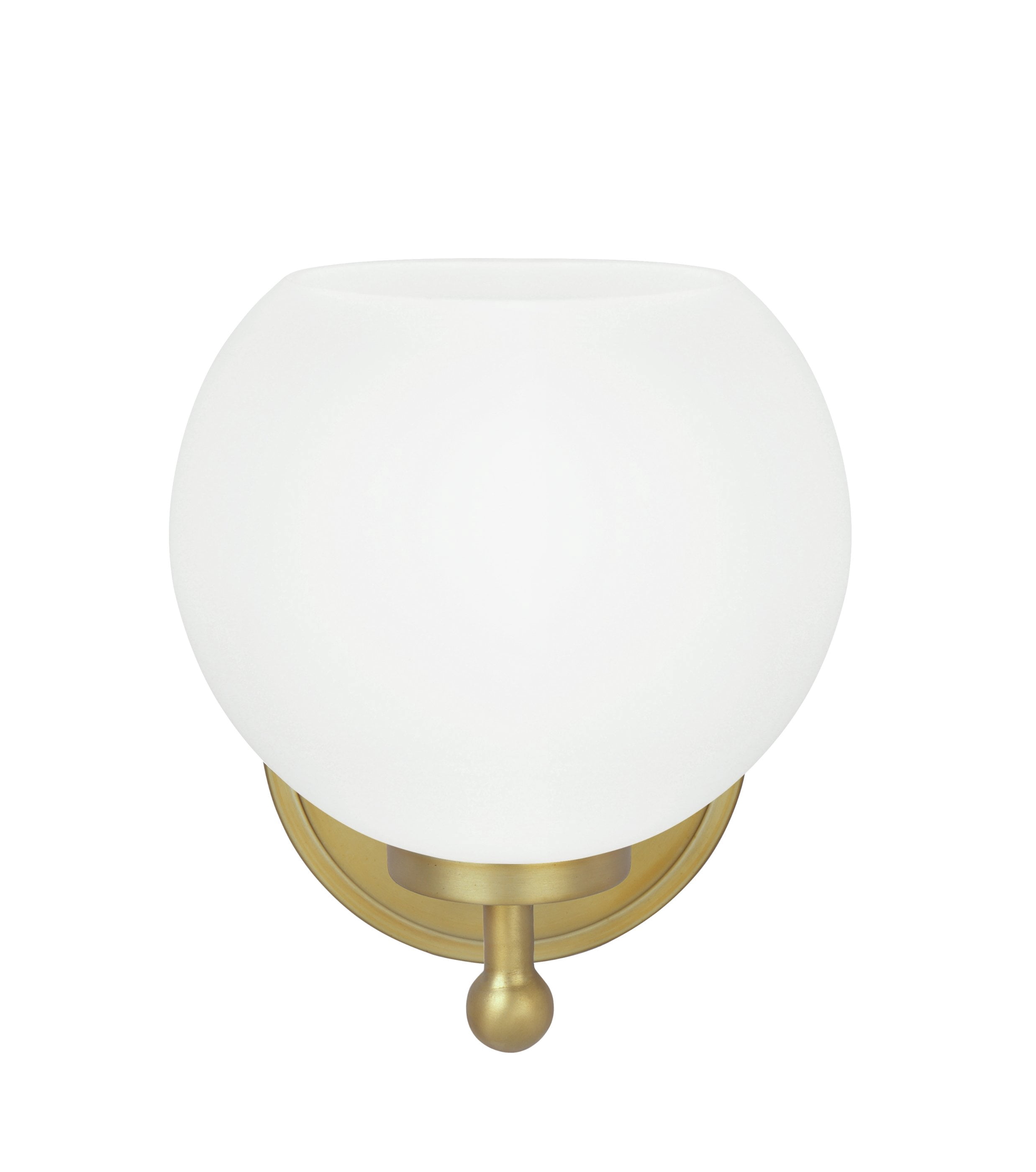 Aspen Creative 62222, One-Light Metal Bathroom Vanity Wall Light Fixture, 5-7/8" Wide, Transitional Design in Gold