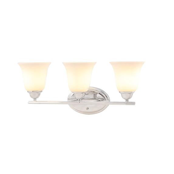 Aspen Creative 62231, 3-Light Bathroom Vanity, 24" Wide, Transitional Design, Chrome Finish