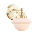 thumbnail image 1 of Aspen Creative 62305, Bathroom Vanity 1 Lights Fixture 6-3/4"W x 8-5/8"H x 8-1/4"E. Warm Brass Finish, Bulb Not Included, 1 of 8