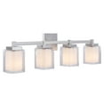 thumbnail image 1 of Aspen Creative 62328, 4-Light Bathroom Vanity, 32" Wide, Transitional Design, Satin Nickel Finish, 1 of 6