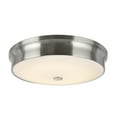 thumbnail image 1 of Aspen Creative 63005L-1 LED Large Flush Mount Ceiling Light Fixture, Contemporary Design in Satin Nickel Finish, Frosted Glass Diffuser, 15" Diameter, 1 of 6
