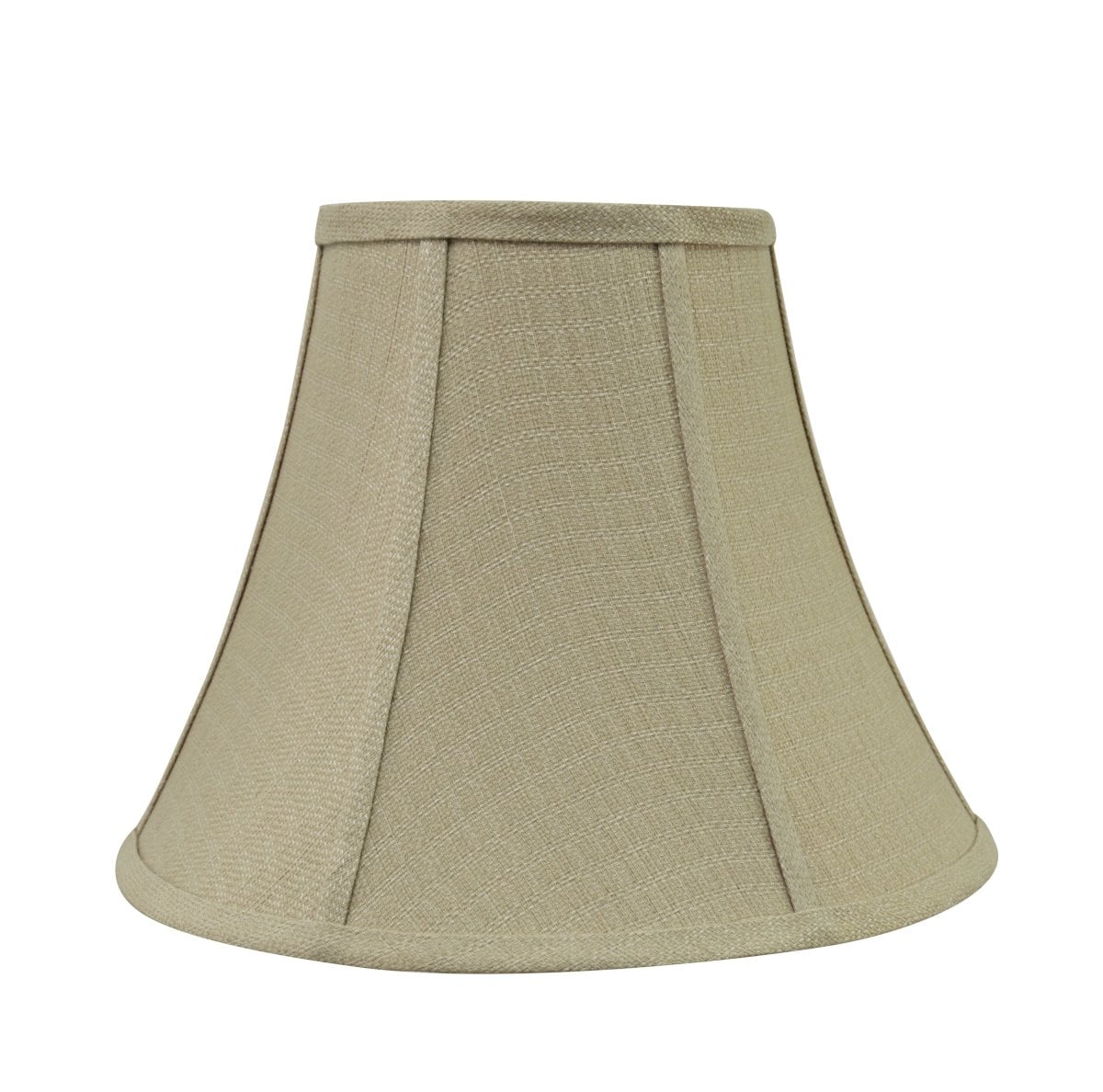 Beige Linen Bell Shaped Pendant Light Conversion Kit, 12" Width
