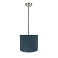thumbnail image 1 of Aspen Creative 71087-11 One-Light Hanging Pendant Ceiling Light with Transitional Hardback Drum Fabric Lamp Shade, Washing Blue, 12" width, 1 of 4