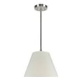thumbnail image 1 of Aspen Creative 72007 One-Light Hanging Pendant Ceiling Light with Transitional Hardback Fabric Lamp Shade, Off White, 12" width, 1 of 4