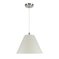 thumbnail image 1 of Aspen Creative 72016 Two-Light Hanging Pendant Ceiling Light with Transitional Hardback Fabric Lamp Shade, Ivory, 16" width, 1 of 3