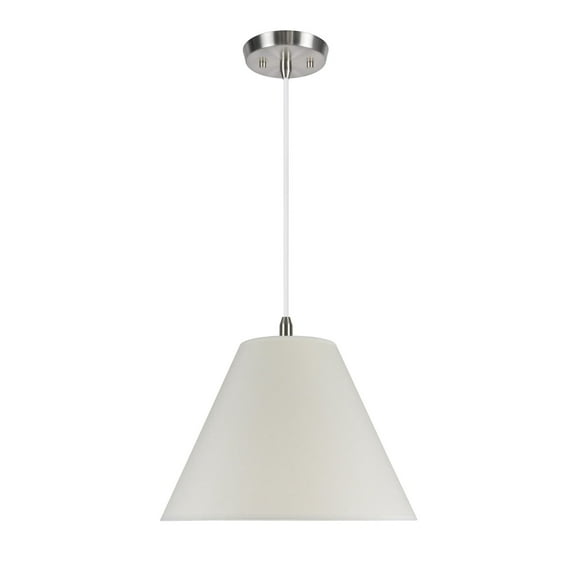 Aspen Creative 72016 Two-Light Hanging Pendant Ceiling Light with Transitional Hardback Fabric Lamp Shade, Ivory, 16" width