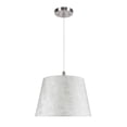 thumbnail image 1 of Aspen Creative 72019 Two-Light Hanging Pendant Ceiling Light with Transitional Hardback Fabric Lamp Shade, Butter Creme, 15" width, 1 of 3