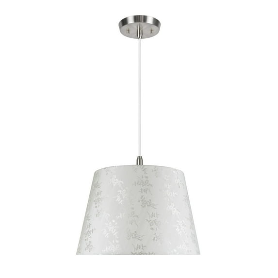 Aspen Creative 72019 Two-Light Hanging Pendant Ceiling Light with Transitional Hardback Fabric Lamp Shade, Butter Creme, 15" width
