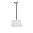 thumbnail image 1 of Aspen Creative 72028 One-Light Hanging Pendant Ceiling Light with Transitional Rectangular Hardback Fabric Lamp Shade, White, 8" width, 1 of 4