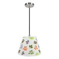 thumbnail image 1 of Aspen Creative 72190-11 One-Light Hanging Pendant Ceiling Light with Transitional Hardback Empire Fabric Lamp Shade, Off White, 13" width, 1 of 4