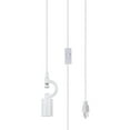 thumbnail image 1 of Aspen Creative 72190-21 One-Light Plug-In Swag Pendant Light Conversion Kit with Transitional Hardback Empire Fabric Lamp Shade, Off White, 13" width, 1 of 1