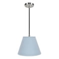 thumbnail image 1 of Aspen Creative 72196-11 One-Light Hanging Pendant Ceiling Light with Transitional Hardback Empire Fabric Lamp Shade, Light Blue, 12" width, 1 of 4