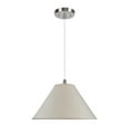 thumbnail image 1 of Aspen Creative 72201 Two-Light Hanging Pendant Ceiling Light with Transitional Hardback Fabric Lamp Shade, Off White, 19" width, 1 of 1