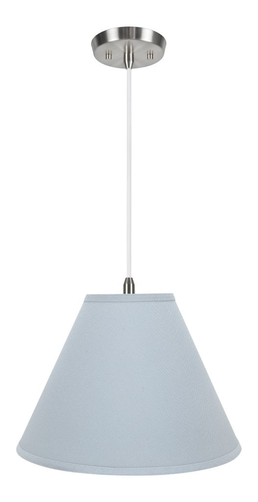 Light Blue Empire Shade Two-Light Hanging Pendant