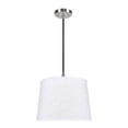 thumbnail image 1 of Aspen Creative 72309-11 One-Light Hanging Pendant Ceiling Light with Transitional Hardback Empire Fabric Lamp Shade, White, 14" width, 1 of 4