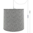thumbnail image 1 of Aspen Creative 72502-21 One-Light Plug-In Swag Pendant Light Conversion Kit with Transitional Hardback Empire Fabric Lamp Shade, Grey, 13" width, 1 of 1