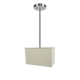thumbnail image 1 of Aspen Creative 76006-11 One-Light Hanging Pendant Ceiling Light with Transitional Rectangular Hardback Fabric Lamp Shade, Beige, 16" width, 1 of 4