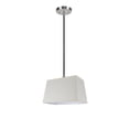 thumbnail image 1 of Aspen Creative 76021 One-Light Hanging Pendant Ceiling Light with Transitional Rectangular Hardback Fabric Lamp Shade, Off White, 16" width, 1 of 4